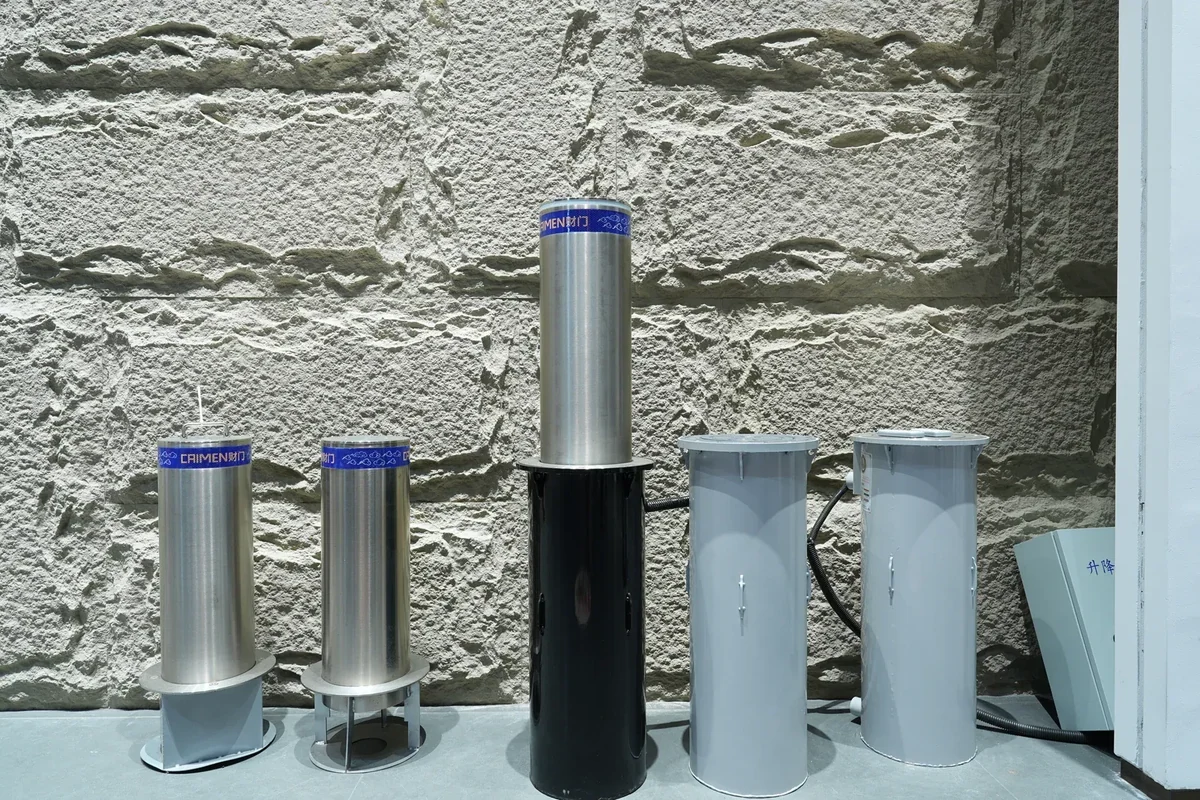 Bollards on display