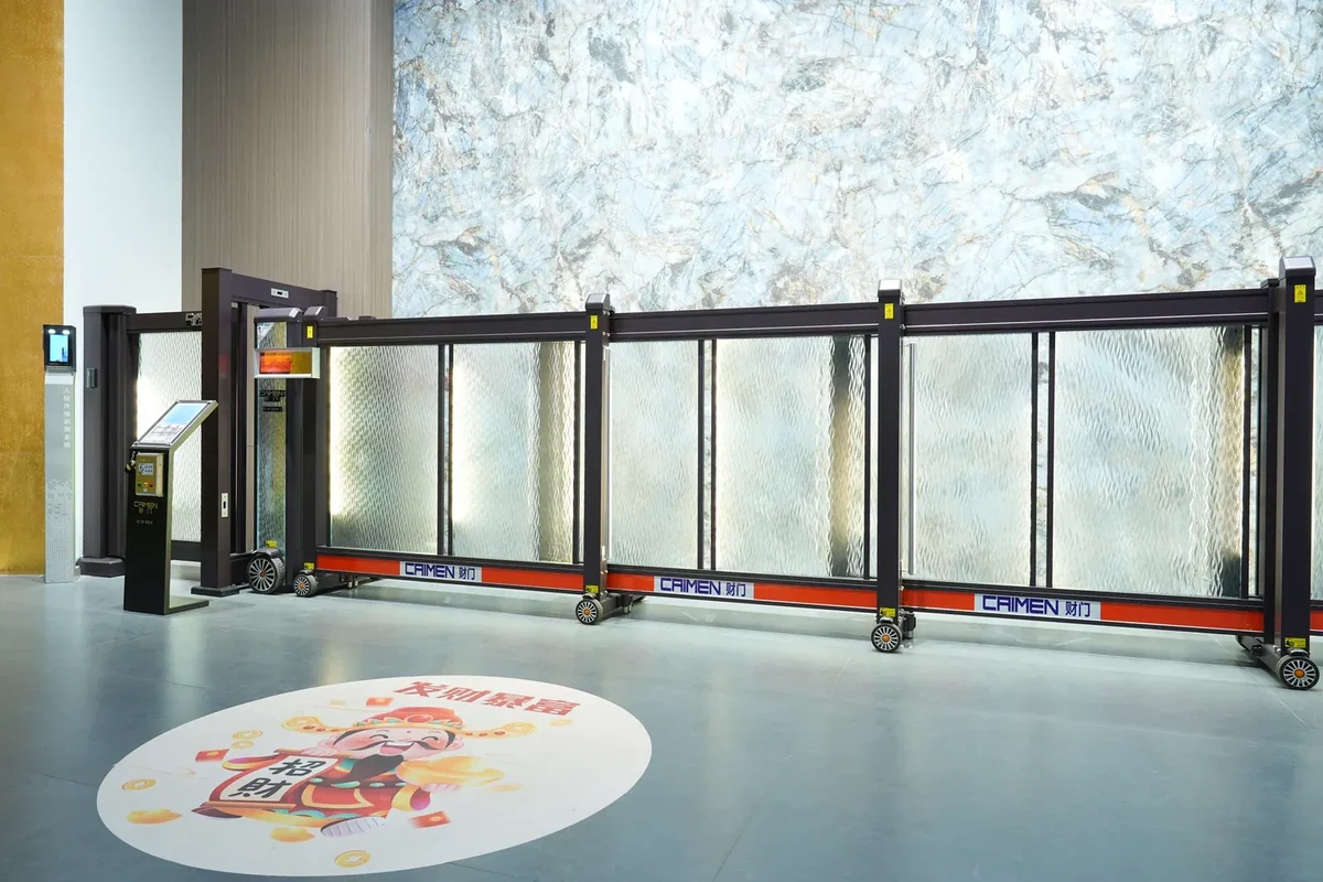 Glass-panel gate display