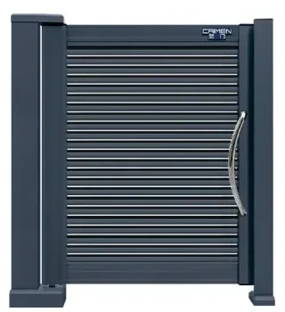 CAIMEN-Aluminium-Nebentor CMXM-07 mit waagerechten Lamellen